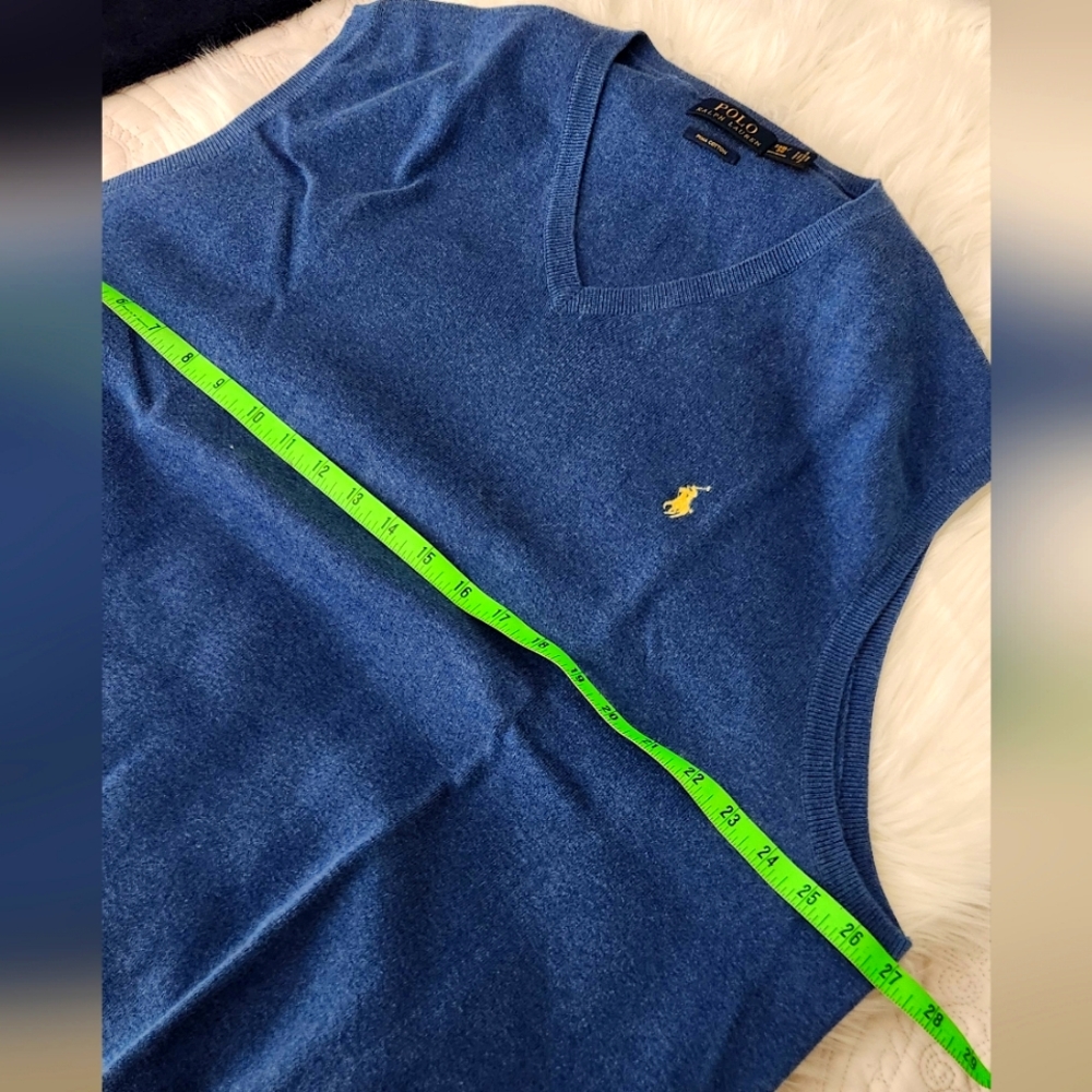 Polo ralph lauren v neck cardigan sweater, Blue, size 2XB